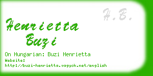 henrietta buzi business card
